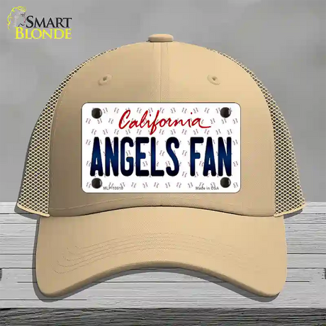 Angels Fan California Novelty License Plate Hat Mesh / Khaki