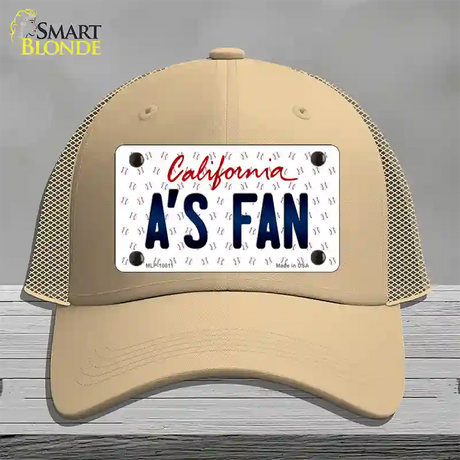 As Fan California Novelty License Plate Hat Mesh / Khaki