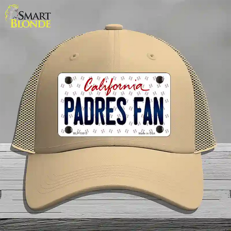 Padres Fan California Novelty License Plate Hat Mesh / Khaki