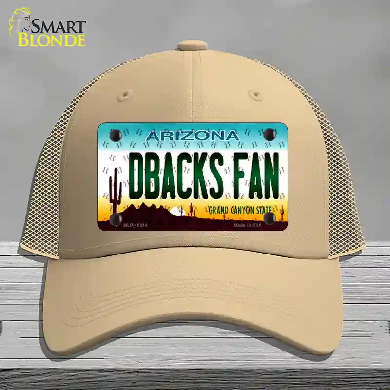 Dbacks Fan Arizona Novelty License Plate Hat Mesh / Khaki