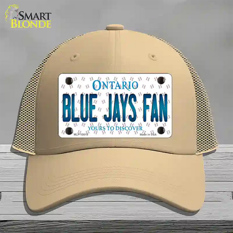 Blue Jays Fan Ontario Novelty License Plate Hat Mesh / Khaki