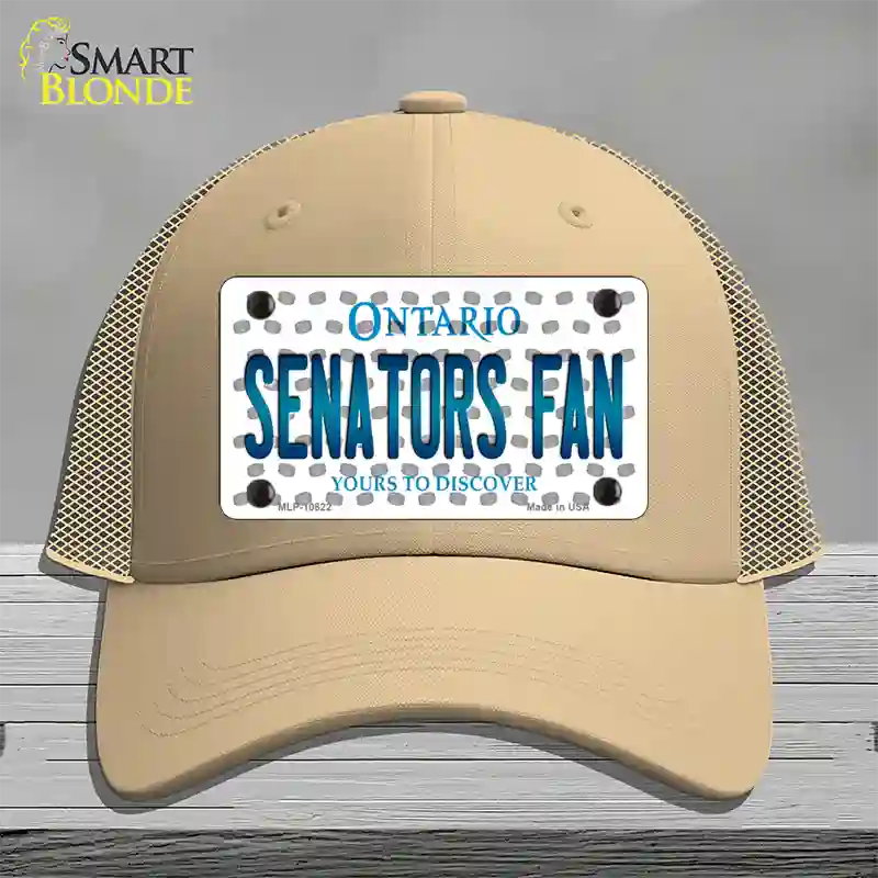 Senators Fan Ontario Novelty License Plate Hat Mesh / Khaki