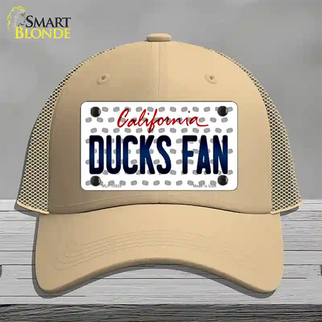 Ducks Fan California Novelty License Plate Hat Mesh / Khaki