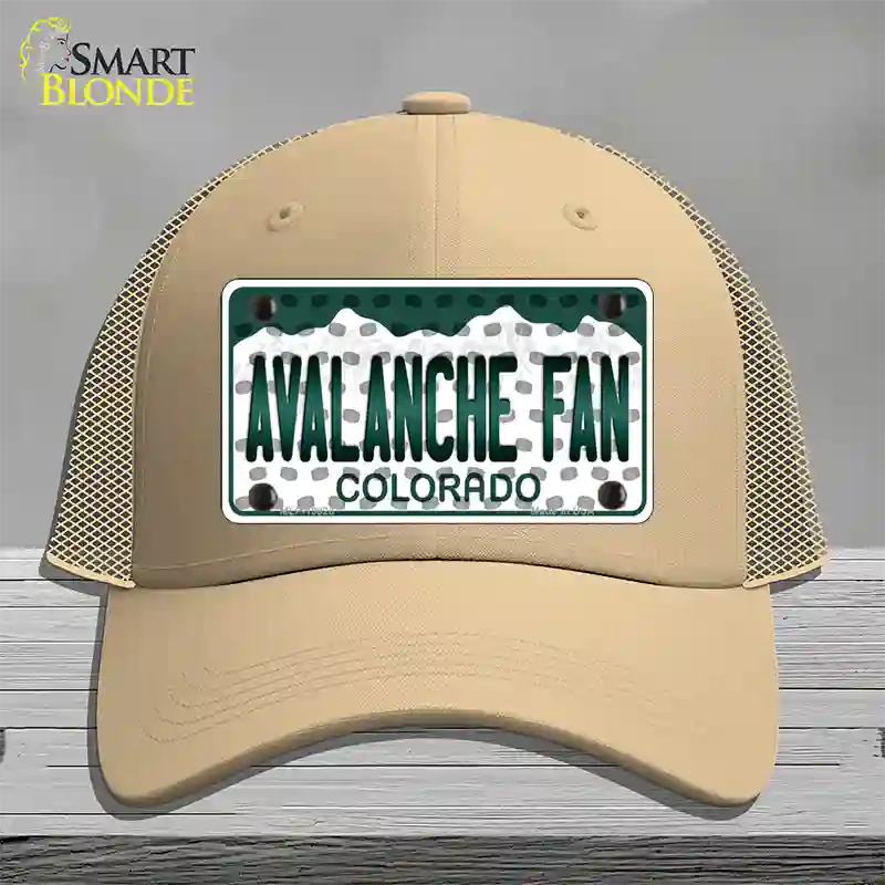 Avalanche Fan Colorado Novelty License Plate Hat Mesh / Khaki