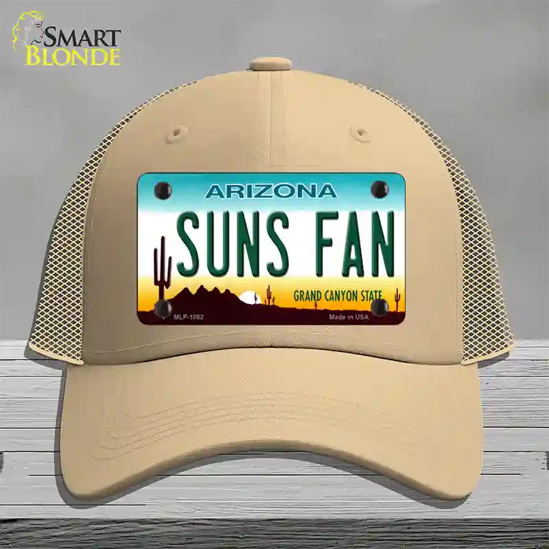 Suns Fan Arizona Novelty License Plate Hat Mesh / Khaki