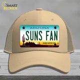 Suns Fan Arizona Novelty License Plate Hat Mesh / Khaki