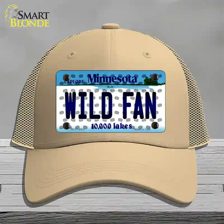 Wild Fan Minnesota Novelty License Plate Hat Mesh / Khaki