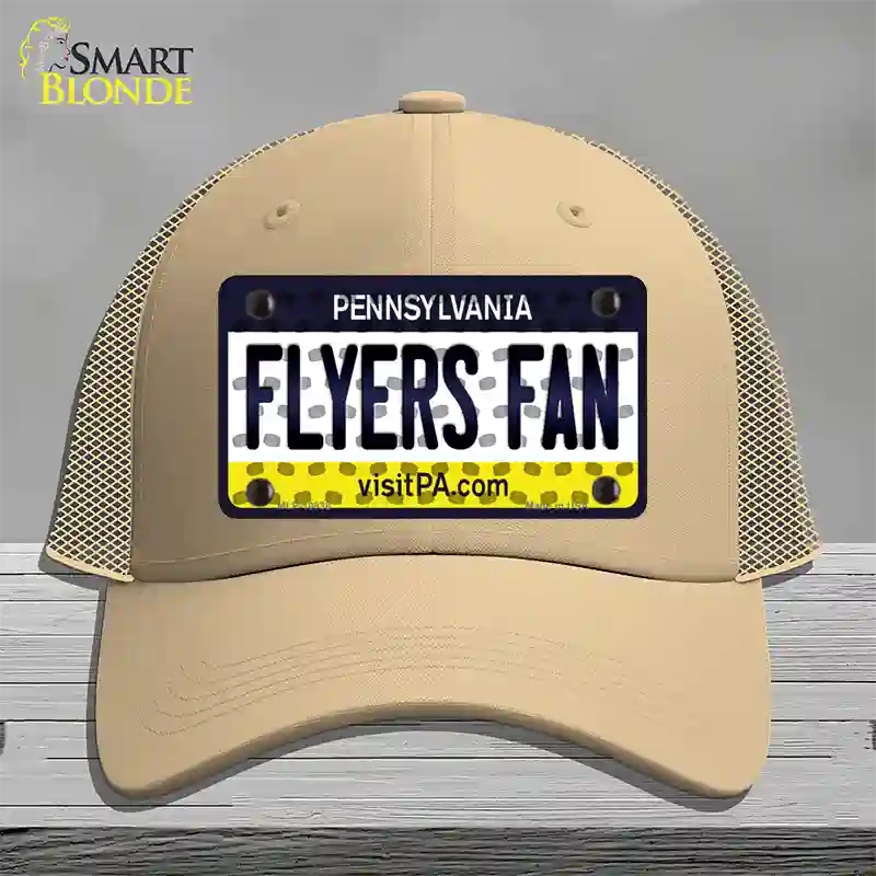 Flyers Fan Pennsylvania Novelty License Plate Hat Mesh / Khaki