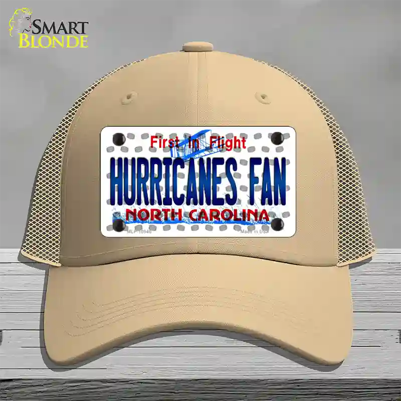 Hurricanes Fan North Carolina Novelty License Plate Hat Mesh / Khaki