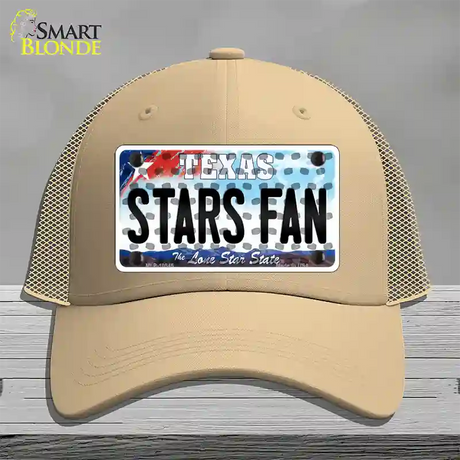 Stars Fan Texas Novelty License Plate Hat Mesh / Khaki