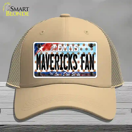 Mavericks Fan Texas Novelty License Plate Hat Mesh / Khaki