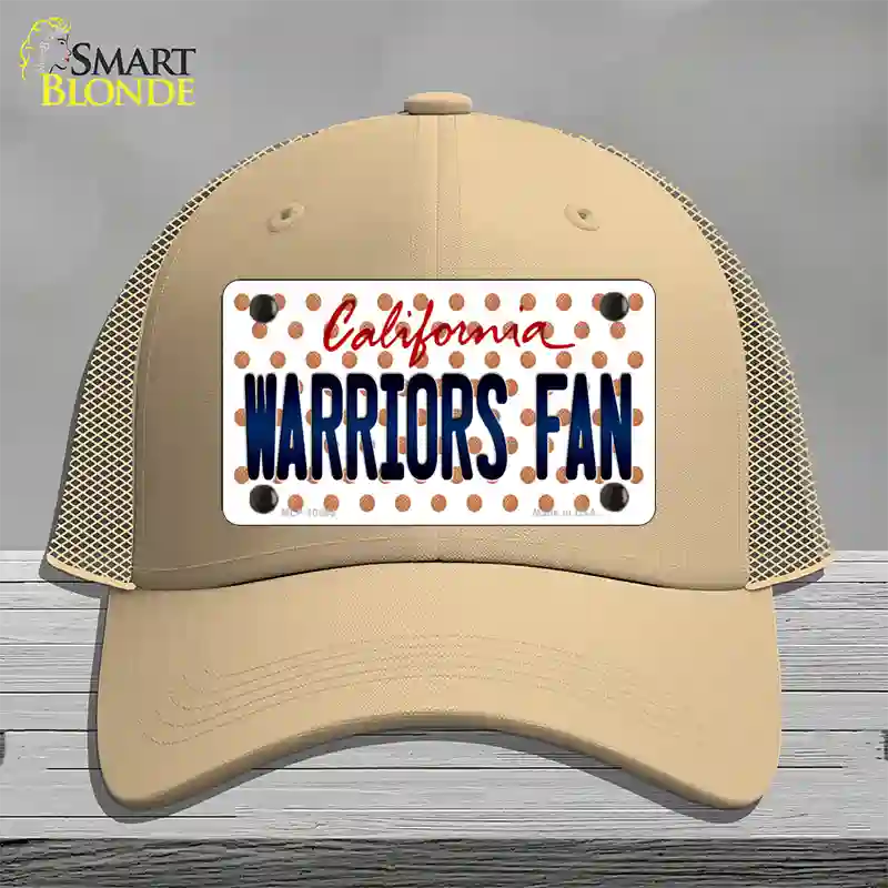 Warriors Fan California Novelty License Plate Hat Mesh / Khaki