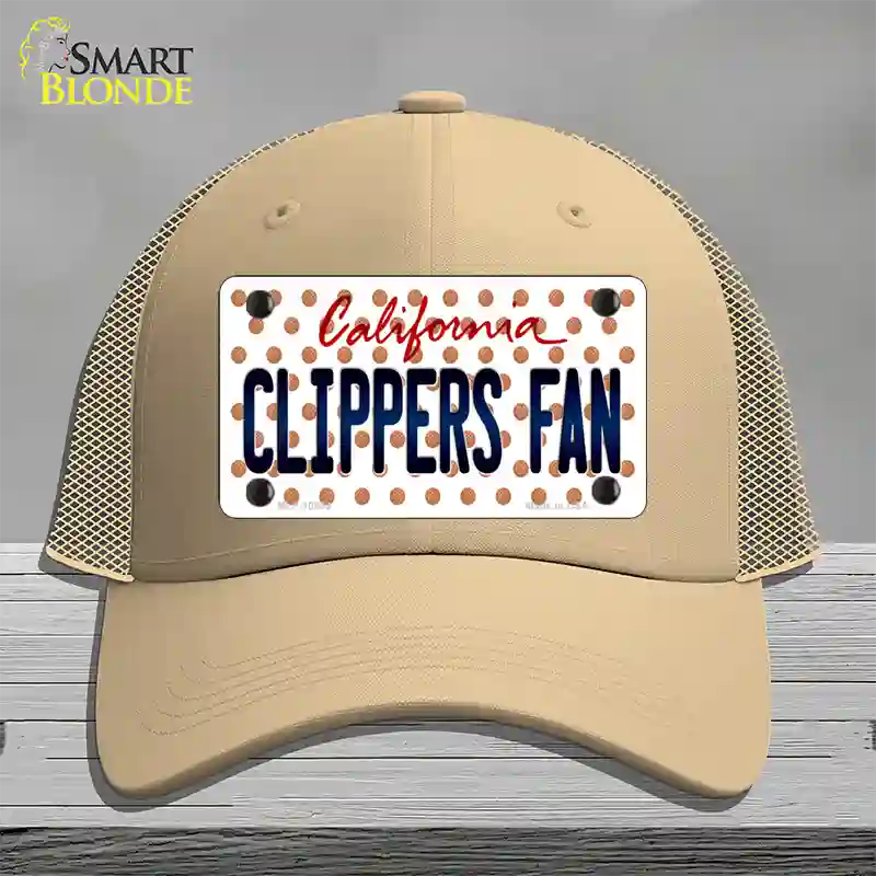 Clippers Fan California Novelty License Plate Hat Mesh / Khaki