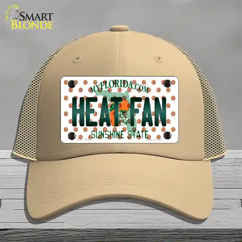 Heat Fan Florida Novelty License Plate Hat Mesh / Khaki