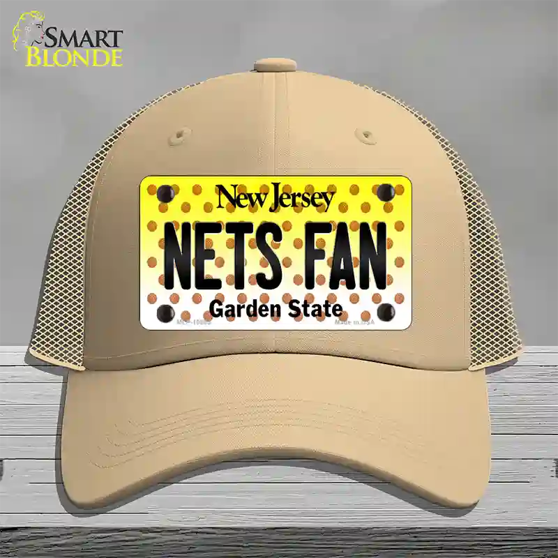 Nets Fan New Jersey Novelty License Plate Hat Mesh / Khaki