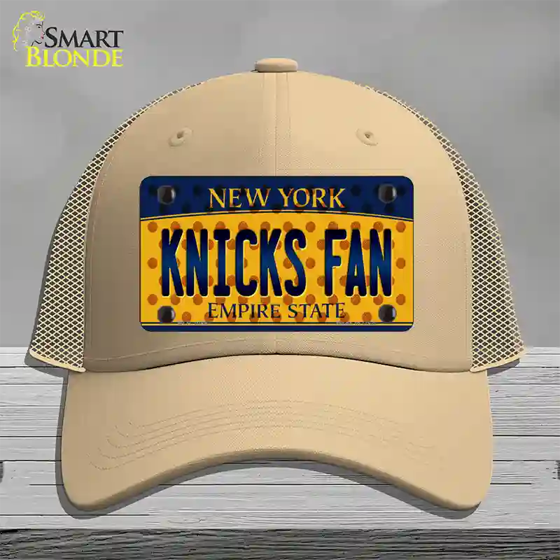 Knicks Fan New York Novelty License Plate Hat Mesh / Khaki