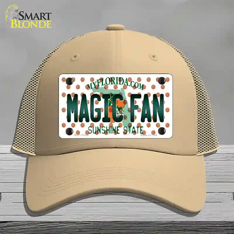 Magic Fan Florida Novelty License Plate Hat Mesh / Khaki