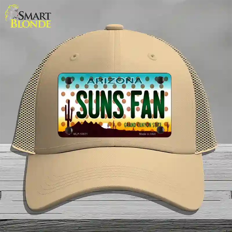 Arizona Suns Fan Novelty License Plate Hat Mesh / Khaki