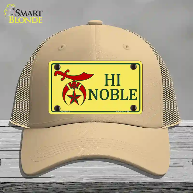 High Noble Novelty License Plate Hat Mesh / Khaki