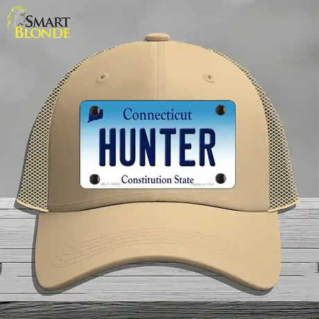 Hunter Connecticut Novelty License Plate Hat Mesh / Khaki