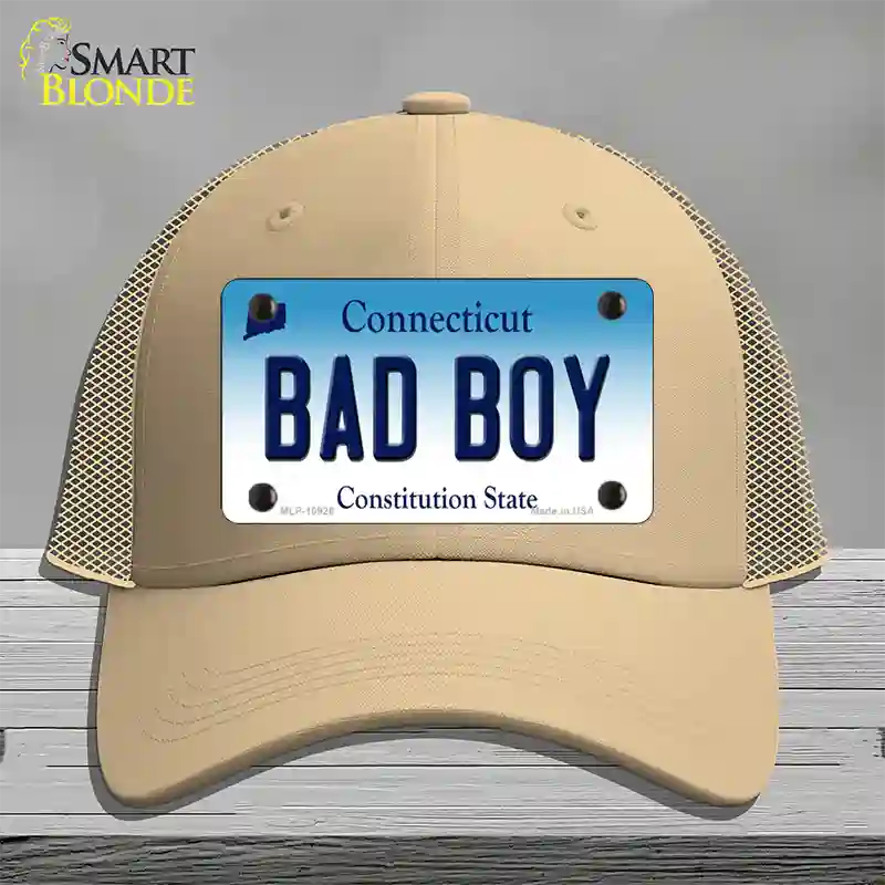 Bad Boy Connecticut Novelty License Plate Hat Mesh / Khaki