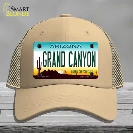 Grand Canyon Arizona Novelty License Plate Hat Mesh / Khaki