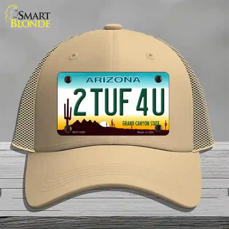 2 Tuf 4 U Arizona Novelty License Plate Hat Mesh / Khaki