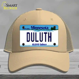 Duluth Minnesota State Novelty License Plate Hat Mesh / Khaki