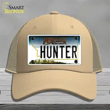 Hunter Montana State Novelty License Plate Hat Mesh / Khaki