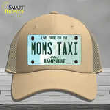 Moms Taxi New Hampshire State Novelty License Plate Hat Mesh / Khaki