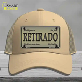 Retirado Novelty License Plate Hat Mesh / Khaki