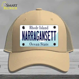 Narragansett Rhode Island State Novelty License Plate Hat Mesh / Khaki