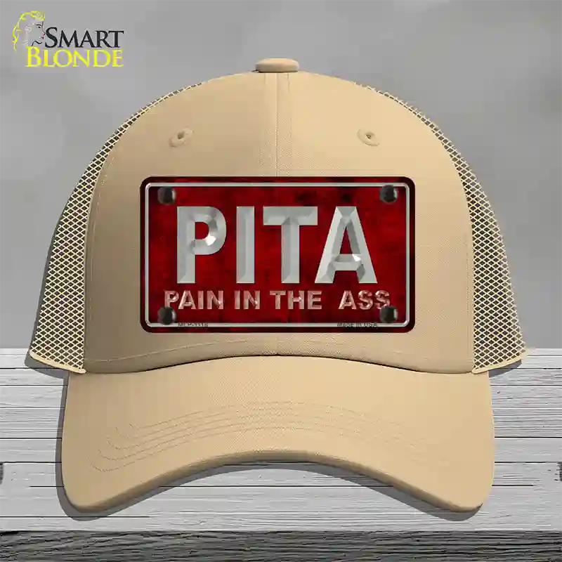 Pain In The Ass Novelty License Plate Hat Mesh / Khaki