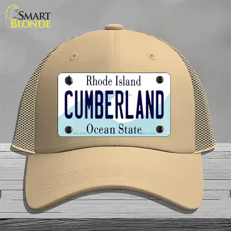 Cumberland Rhode Island State Novelty License Plate Hat Mesh / Khaki