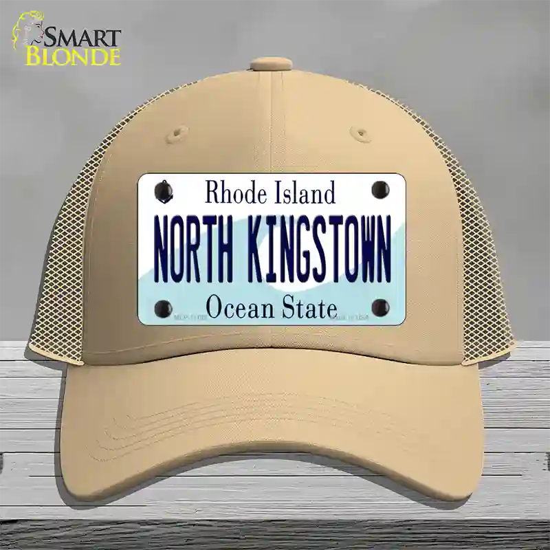 North Kingstown Rhode Island State Novelty License Plate Hat Mesh / Khaki