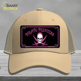 Pirate Princess Novelty License Plate Hat Mesh / Khaki