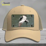 Pelican In Flight Novelty License Plate Hat Mesh / Khaki