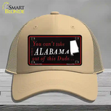 Alabama Dude Novelty License Plate Hat Mesh / Khaki