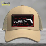 Florida Dude Novelty License Plate Hat Mesh / Khaki