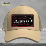 Hawaii Dude Novelty License Plate Hat Mesh / Khaki