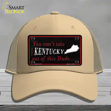 Kentucky Dude Novelty License Plate Hat Mesh / Khaki