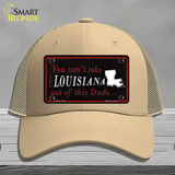 Louisiana Dude Novelty License Plate Hat Mesh / Khaki