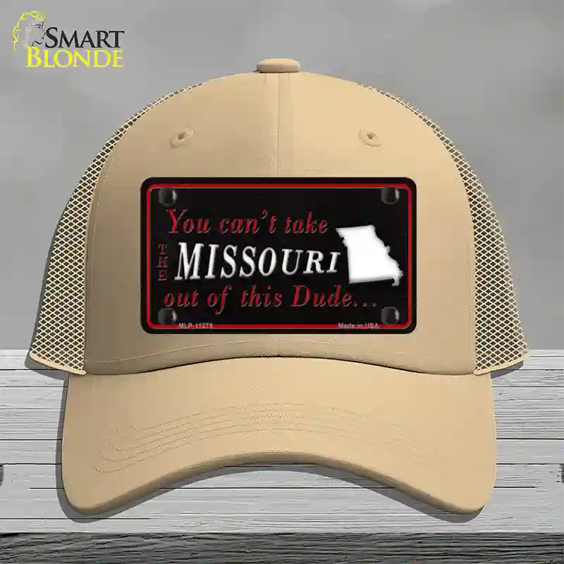 Missouri Dude Novelty License Plate Hat Mesh / Khaki