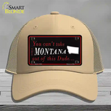 Montana Dude Novelty License Plate Hat Mesh / Khaki