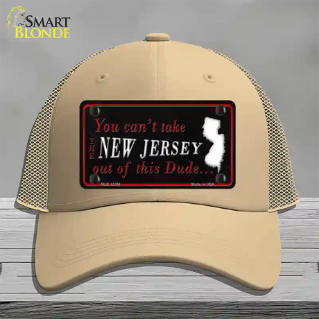 New Jersey Dude Novelty License Plate Hat Mesh / Khaki