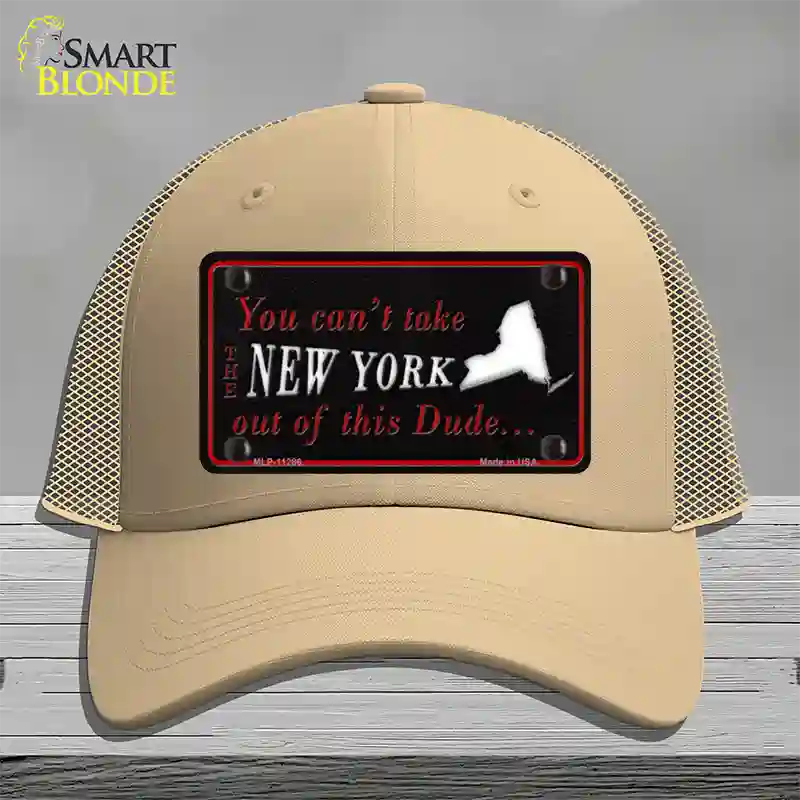 New York Dude Novelty License Plate Hat Mesh / Khaki