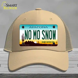 No Mo Snow Novelty License Plate Hat Mesh / Khaki