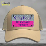 Silly Boys Novelty License Plate Hat Mesh / Khaki