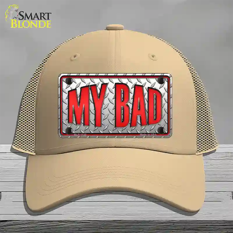 My Bad Novelty License Plate Hat Mesh / Khaki