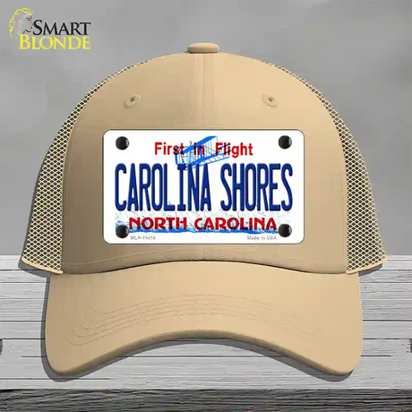 Carolina Shores North Carolina Novelty License Plate Hat Mesh / Khaki